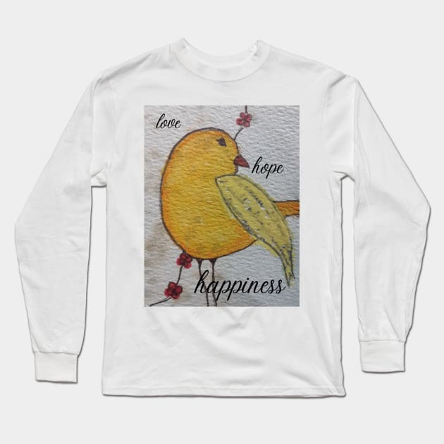 love bird Long Sleeve T-Shirt by gchristineart